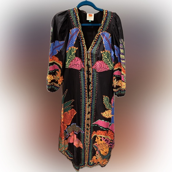 FARM Rio Dresses & Skirts - Farm rio maxi dress black cool leopards small